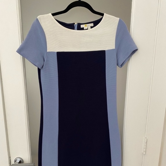 Boden dress‎ color block midi casual career blue white size 4R - Picture 4 of 15